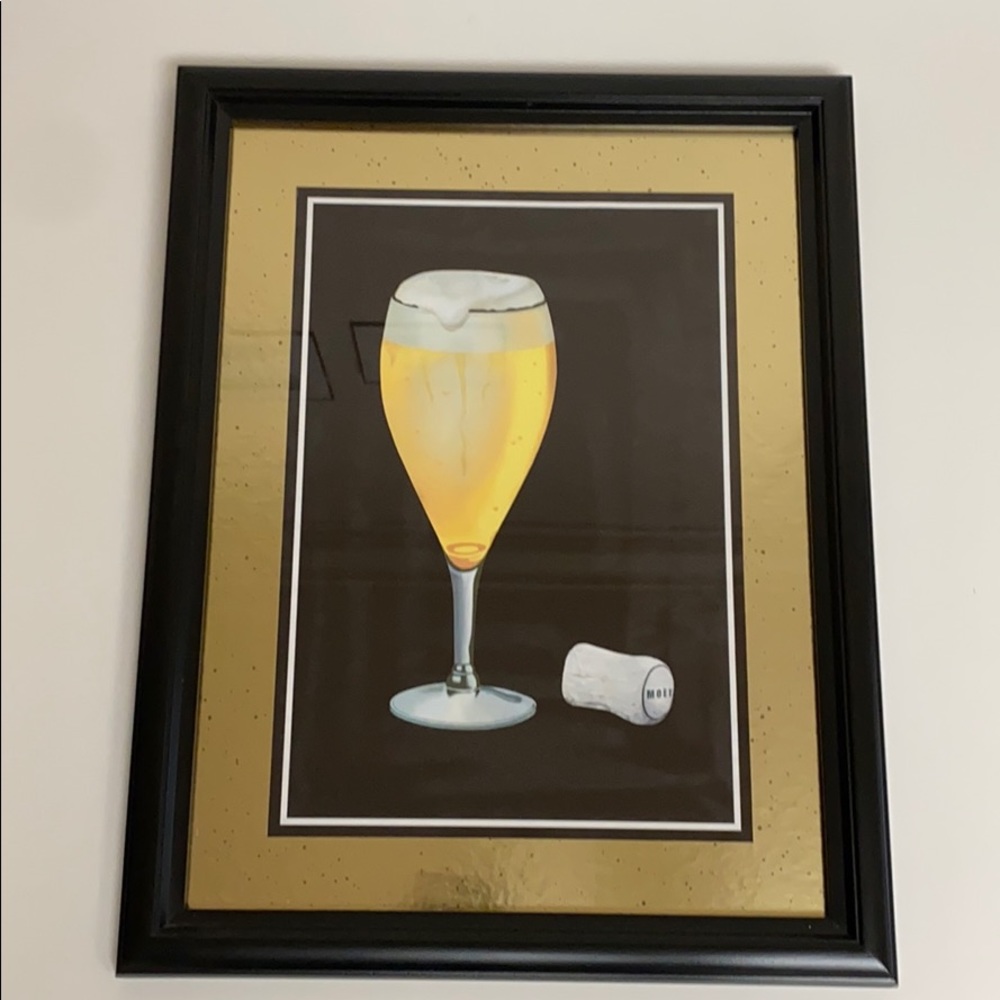 NWT MOËT & Chandon CHAMPAGNE FRAMED ART 🖼🍾🥂